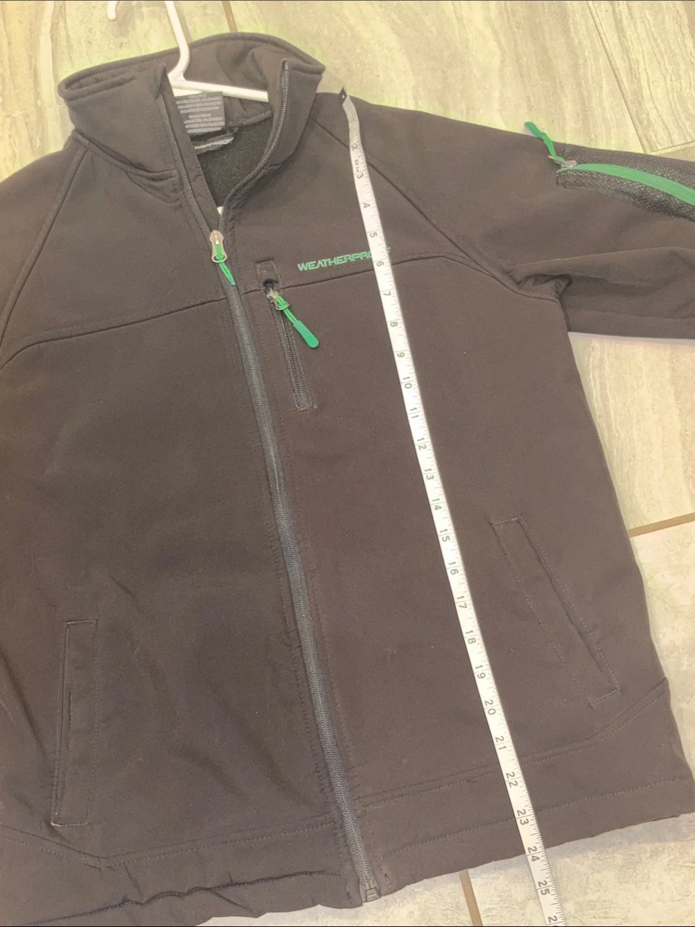 Weatherproof boys Black Performance Softshell Jacket Coat large 14 - 16